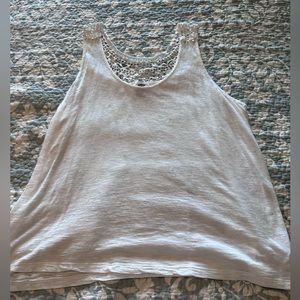 White Crochet Back Old Navy Tank